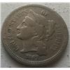 1867 Three Cent Piece F Fine Nickel 3c