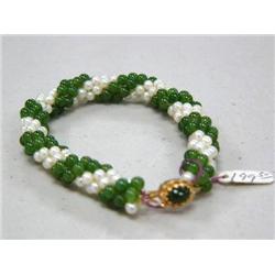 Jade and Pearl Bracelet