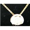 Image 1 : 14 K yellow gold pendant and chain, round brilliant cut diamond approx. .50 cts replacement cost $1,