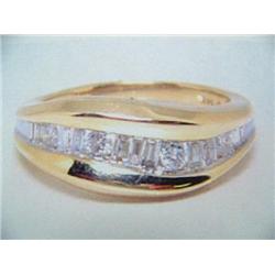 14 K yellow gold lady's ring, diamonds full and baguette cut approx. .50 cts replacement cost, $3375