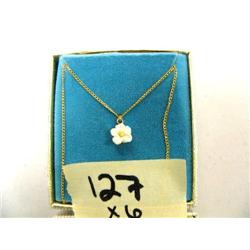 Lot of 8 Ivory Necklaces with Gold Nugget