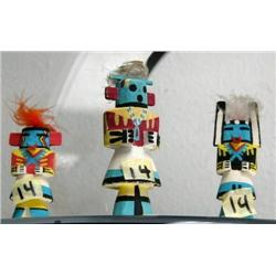 Lot of 3 Kachina Dolls