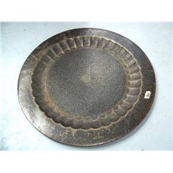 Large Brass Tray 35" with Peacock in center