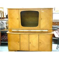 Quarter Sewn Oak, German Hutch circa 1950