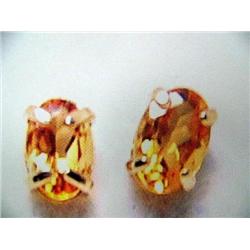 14K yellow gold earrings, citrine approx 1.00 cts replacement cost $175.00