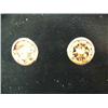 Image 1 : 14 K yellow gold stud earrings, full cut diamonds approx .50 cts replacement cost $575.00