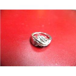 10 K white gold lady's ring, diamonds approx. .25 cts