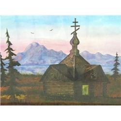 Print by M. Hoeffner 1974, Russian Orthodox Church