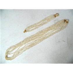 Freshwater Pearl Necklace and Matching Bracelet