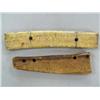 Image 1 : Lot of 2 Ancient Fossilized Ivory Sled Runners, One is 8 1/2" long and other is 7 1/2" long