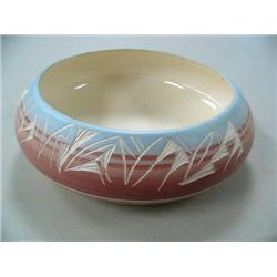 11" Blue, White and Sandstone Bowl by Yarrie