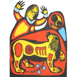 Early Dale DeArmond "Bear Woman Story #4" Artist Proof 6 of 6 1979