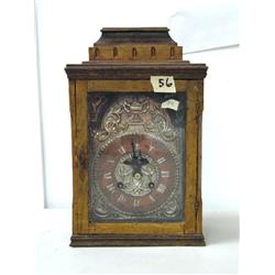 Very Old German Clock w/ Silver and Brass Dial, has bell