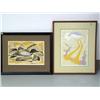 Image 1 : Lot of 2 watercolor prints, 52/95 1970 Ree Narcarron and "Yellow Legs" by A.W Higgins