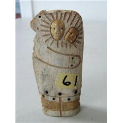 Fossilized Ivory, whalebone Dancer, signed WK Shimerff