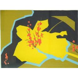 Pair of Pictures:  "Matnuska Berries #3"  6/6 by AW Higgins and an Origina Water Color signed by N. 