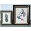 Image 1 : Lot of 2 prints, "Eagle" by Red Heller 57/100 and "Bohemian War Wings" by John Pritcher 307/500