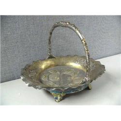 Silverplated Handled, Fruit Bowl, Victorian