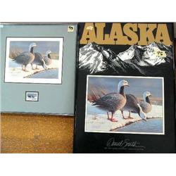 1985 Alaska State Water Fowl Stamp by Daniel Smith 3596/14,650 Stamp & Print valued at $400-$500 and