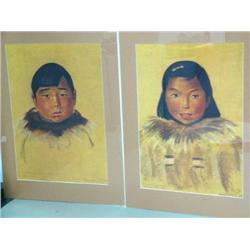 Pair of Muriel Hannah Prints, 1954