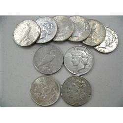 CHOICE on 11 rolls of Silver Dollars, each w/ 10 assorted coins, pre 1927 Similar to picture