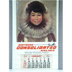 CHOICE on 6 Northern Consolidated Calendars w/ Muriel Hannah Prints, 1960's