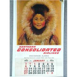 CHOICE on 6 Northern Consolidated Calendars w/ Muriel Hannah Prints, 1960's