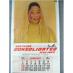 CHOICE on 6 Northern Consolidated Calendars w/ Muriel Hannah Prints, 1960's