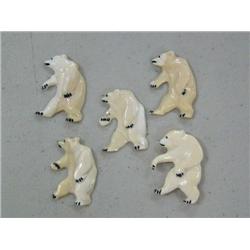 CHOICE on 3 sets of a group of 5 walking Polar Bears