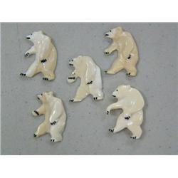 CHOICE on 3 sets of a group of 5 walking Polar Bears