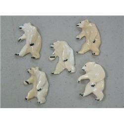 CHOICE on 3 sets of a group of 5 walking Polar Bears