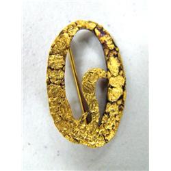 2" Gold Nugget Letter Pin "O"