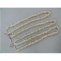 Lot of 3 18" Long Ivory Chunk Necklaces