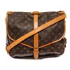 Image 1 : Louis Vuitton Brown Monogram Leather Saumur 30 Messenger Bag