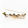 Image 5 : Antique Victorian Custom 14k Gold 11 Stick Pin Gemstone Pearl Tiara Crown Brooch