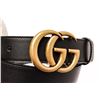 Image 6 : Gucci Black Calfskin Marmont GG Belt