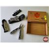 Image 1 : Multi-Tools (4) with Pandora Cigar Box (SEE PICS!)