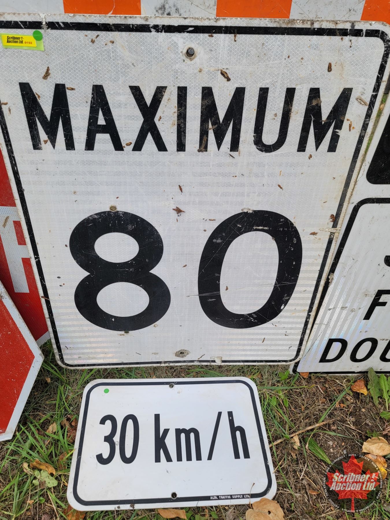 Off Measure. Sign Signs (2) (Largest Measures 30