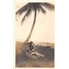 Image 1 : Baker Real Photo A Honolulu Maid Under Palm Tree Postcard