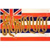 Image 1 : Hawaiian Flag Honolulu Antique Postcard