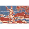 Image 1 : Hawaiian Spear Fisherman Vintage Hawaii Masterseries Painting Postcard