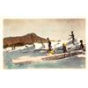 Image 1 : Tinted Photo Surf Riding at Diamond Head Postcard