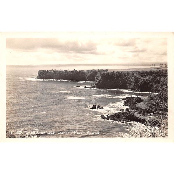 Coast Line Near Keanae - Maui Real Photo Postcard