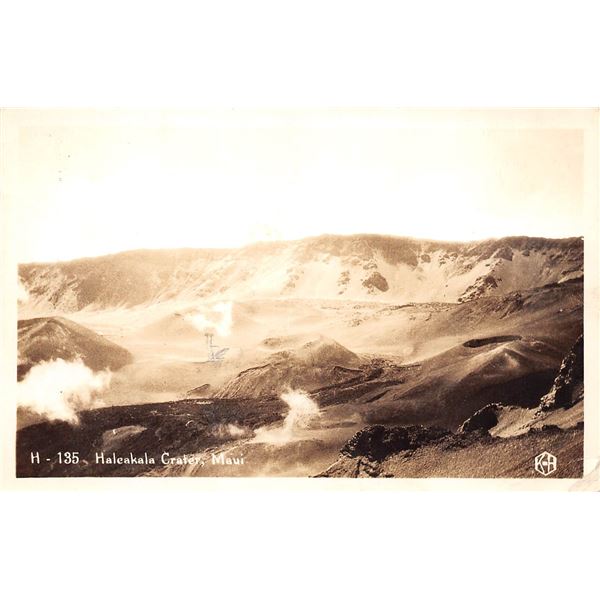 Haleakala Crater, Maui Real Photo Postcard