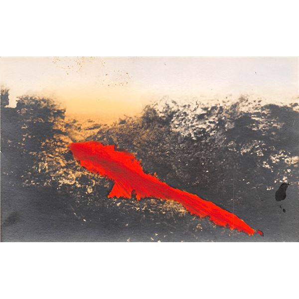 Tinted Real Photo Lava Hawaii Volcano Postcard