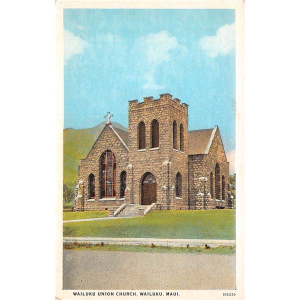 Wailuku Union Church, Wailuku, Maui Postcard