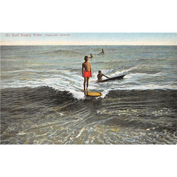 Surf Board Rider - Hawaiian Islands Private Mailing Postcard