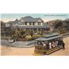 Image 1 : Trolley at Residence on Wilder Avenue - Honolulu Postcard