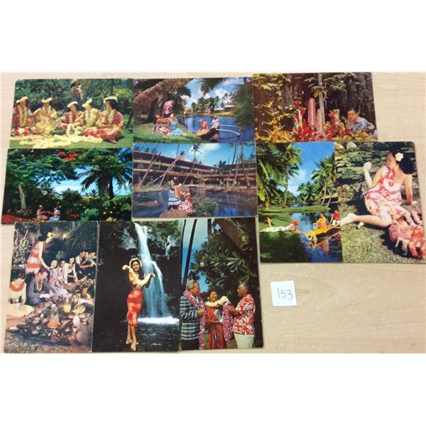 Group of 10 Vintage Hawaiian Lei Related Postcards