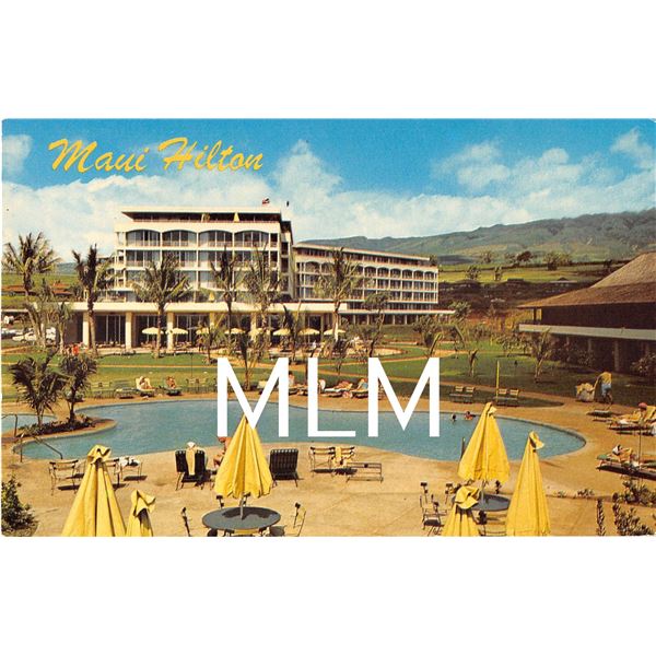 Maui Hilton at Kaanapali Beach, Maui Vintage Postcard